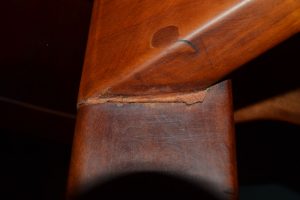 Wharton Esherick was more concerned with form than structure. His furniture often contains rudimentary joinery and lots of putty.