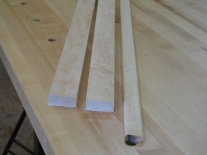 Roughed out material for the string inlay tools.