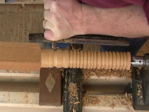 When cutting with a gouge, long curls is the desired result.