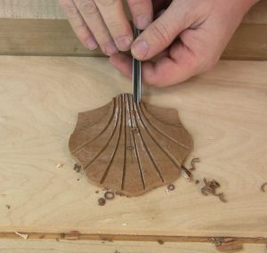 With all the v-parting cuts complete, it's time to start the carved details.