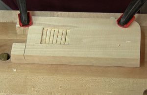 Chop cuts sever the long fibers of the wood and make waste removal easy.