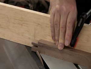 The most accurate and efficient method I've found to cut the miters is on the table saw.